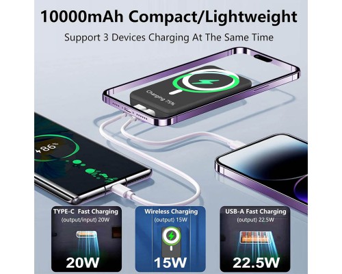 Портативное ЗУ Power Bank JJT-A27-1 PD20W+QC 22.5W с БЗУ 10000 mAh (00000069059_1)