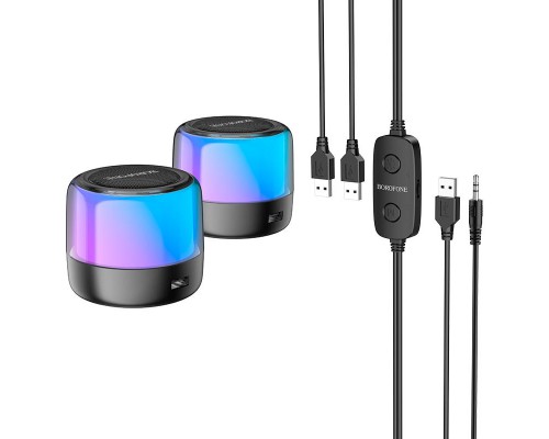 Bluetooth колонка Borofone BP12 Colorful BT wired 2-in-1 computer speaker (00000064317_1)
