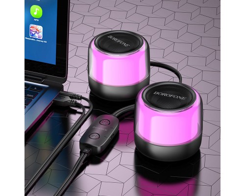 Bluetooth колонка Borofone BP12 Colorful BT wired 2-in-1 computer speaker (00000064317_1)