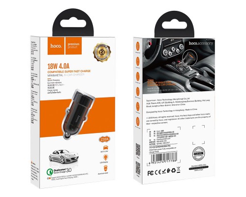 АЗУ Hoco Z32A QC3.0 (1USB/4.0A) (00000039916_1)
