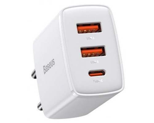 СЗУ Baseus Compact Quick Charger 30W QC+ PD (1Type-C + 2USB) (CCXJ-E) (00000053139_2)