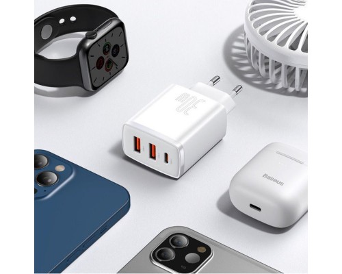 СЗУ Baseus Compact Quick Charger 30W QC+ PD (1Type-C + 2USB) (CCXJ-E) (00000053139_2)
