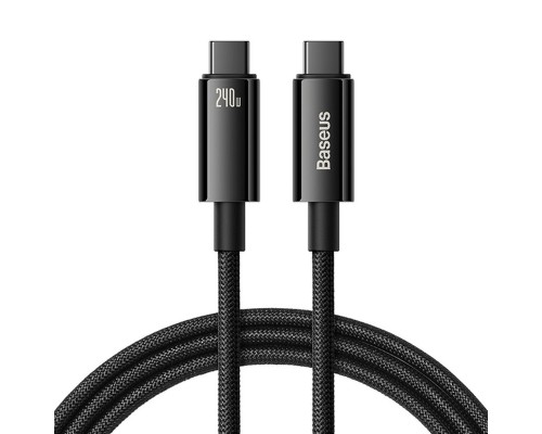 Дата кабель Baseus Tungsten Gold Type-C to Type-C Cable 240W (3m) (CAWJ040020) (00000074765_1)