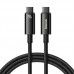 Дата кабель Baseus Tungsten Gold Type-C to Type-C Cable 240W (3m) (CAWJ040020) (00000074765_1)