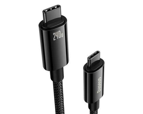 Дата кабель Baseus Tungsten Gold Type-C to Type-C Cable 240W (3m) (CAWJ040020) (00000074765_1)