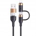Дата кабель Usams US-SJ483 U62 USB + Type-C to Type-C + Lightning PD (1.2m) (00000049222_1)