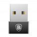 Переходник Baseus Exquisite USB Male to Type-C Female (CATJQ-A01) (00000023154_1)