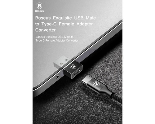 Переходник Baseus Exquisite USB Male to Type-C Female (CATJQ-A01) (00000023154_1)