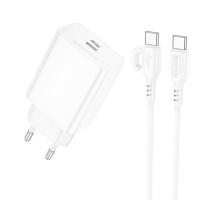 СЗУ Borofone BA21A Pro Long journey PD20W (1USB-C) + Type-C to Type-C (00000074958_1)