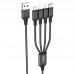 Дата кабель Hoco X76 4in1 2xLightning + Type-C + MicroUSB (1m) (00000074151_1)