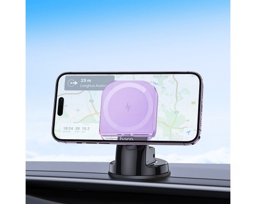 Автодержатель с БЗУ Hoco HW18 Crystal (center console) (00000069096_3)