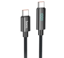 Дата кабель Hoco U125 Benefit 100W Type-C to Type-C with display (1.2m) (00000069079_2)