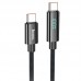 Дата кабель Hoco U125 Benefit 100W Type-C to Type-C with display (1.2m) (00000069079_2)