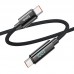 Дата кабель Hoco U125 Benefit 100W Type-C to Type-C with display (1.2m) (00000069079_2)