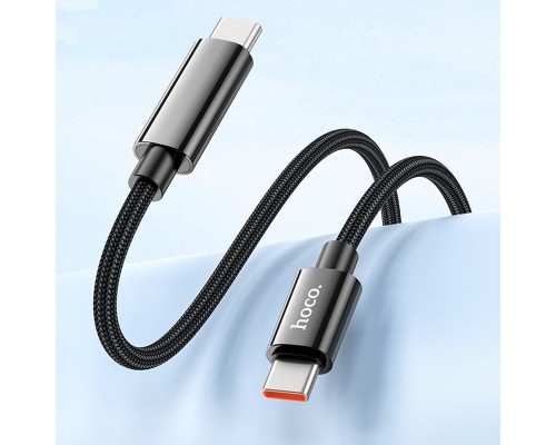 Дата кабель Hoco U125 Benefit 100W Type-C to Type-C with display (1.2m) (00000069079_2)