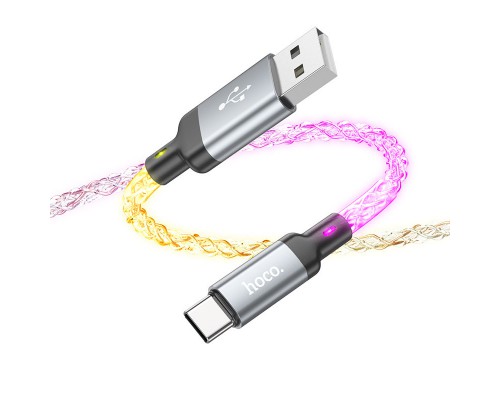 Дата кабель Hoco U112 Shine 2.4A USB to Type-C (1m) (00000069099_1)