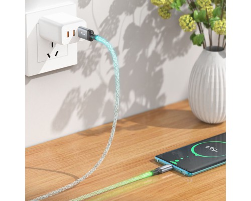 Дата кабель Hoco U112 Shine 2.4A USB to Type-C (1m) (00000069099_1)