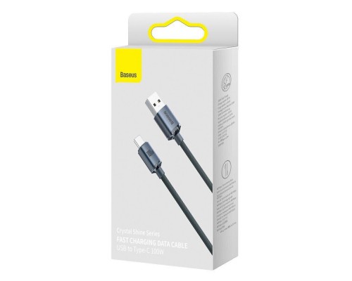 Дата кабель Baseus Crystal Shine Series USB to Type-C 100W (1.2m) (CAJY00040) (00000063668_1)