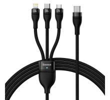 Дата кабель Baseus Flash Series 2 USB to MicroUSB-Lightning-Type-C 100W (1.2m) (CASS03000) (00000063677_1)