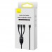 Дата кабель Baseus Flash Series 2 USB to MicroUSB-Lightning-Type-C 100W (1.2m) (CASS03000) (00000063677_1)