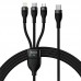 Дата кабель Baseus Flash Series 2 USB to MicroUSB-Lightning-Type-C 66W (1.2m) (CASS04000) (00000063678_1)