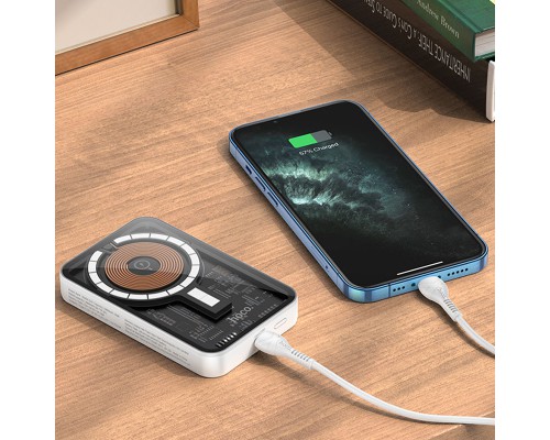 Портативное ЗУ Power Bank Hoco Q10A Transparent PD20W с БЗУ 10000 mAh (00000067628_1)