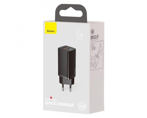 СЗУ Baseus GaN2 Lite QC (Type-C/USB 65W) with Type-C Cable (CCGAN2L-B01) (00000052337_1)