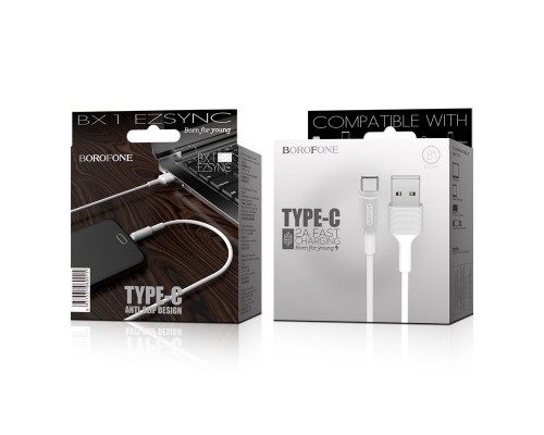 Дата кабель Borofone BX1 EzSync USB to Type-C (1m) (00000056910_2)