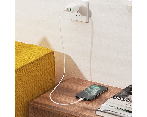 СЗУ Hoco N5 Favor 20W PD+QC3.0 Type-C to Lightning (00000043049_2)
