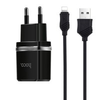 СЗУ Hoco C12 Charger + Cable Lightning 2.4A 2USB (00000034604_4)