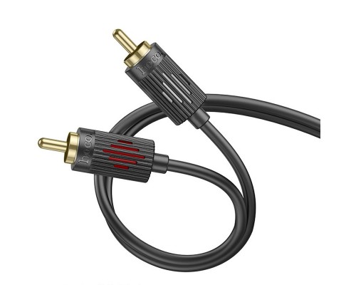 Кабель аудио Hoco UPA29 2 RCA to 2 RCA red and white double lotus (1.5m) (00000071071_1)