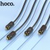 Кабель аудио Hoco UPA29 2 RCA to 2 RCA red and white double lotus (1.5m) (00000071071_1)
