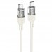 Дата кабель Hoco U129 Spirit Transparent Type-C to Type-C 60W (1.2m) (00000071076_2)
