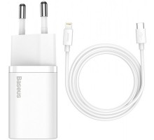 СЗУ Baseus Super Si Quick Charger 1C 20W + кабель Type-C to Lightning (TZCCSUP-B) (00000048652_2)