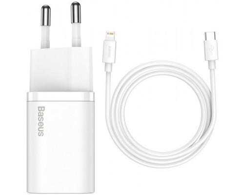 СЗУ Baseus Super Si Quick Charger 1C 20W + кабель Type-C to Lightning (TZCCSUP-B) (00000048652_2)