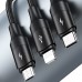 Дата кабель Usams US-SJ515 U73 3IN1 Aluminum Alloy Cable 1.2m (00000049215_1)