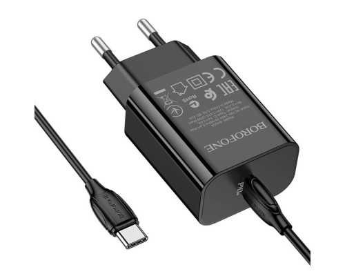СЗУ Borofone BA65A Single port PD20W + Type-C + Type-C (00000057018_1)