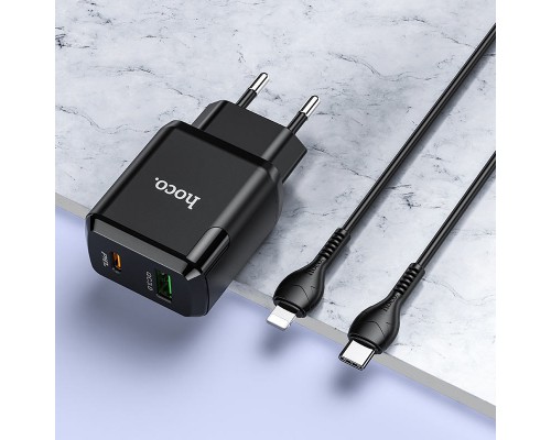 СЗУ Hoco N5 Favor 20W PD+QC3.0 Type-C to Lightning (00000043049_1)