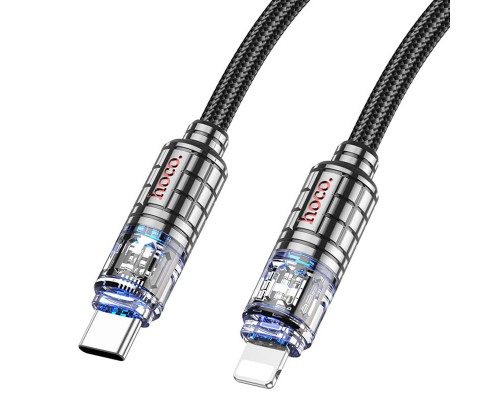 Дата кабель Hoco U122 Lantern Transparent Discovery Edition Type-C to Lightning (00000066602_1)