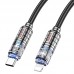 Дата кабель Hoco U122 Lantern Transparent Discovery Edition Type-C to Lightning (00000066602_1)