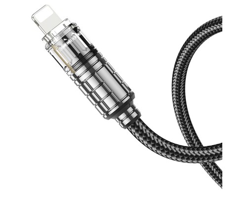 Дата кабель Hoco U122 Lantern Transparent Discovery Edition Type-C to Lightning (00000066602_1)