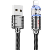 Дата кабель Hoco U122 Lantern Transparent Discovery Edition USB to Lightning (00000066604_1)