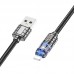 Дата кабель Hoco U122 Lantern Transparent Discovery Edition USB to Lightning (00000066604_1)
