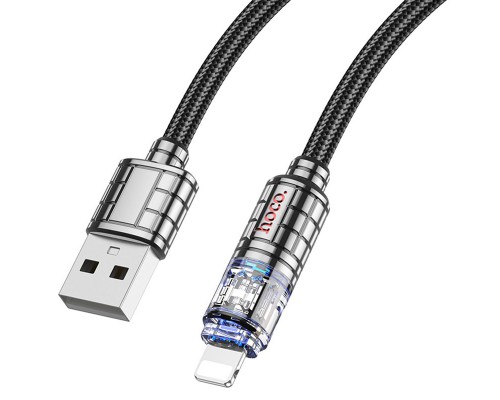 Дата кабель Hoco U122 Lantern Transparent Discovery Edition USB to Lightning (00000066604_1)