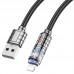 Дата кабель Hoco U122 Lantern Transparent Discovery Edition USB to Lightning (00000066604_1)