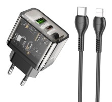 СЗУ Hoco N34 Dazzling PD20W+QC3.0 + Type-C to Lightning (00000066605_1)