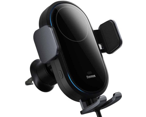 Автодержатель с БЗУ Baseus LightChaser Wireless Charging Electric Car Mount 15W (C40355900121-00) (00000066003_1)
