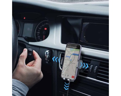 Автодержатель с БЗУ Baseus LightChaser Wireless Charging Electric Car Mount 15W (C40355900121-00) (00000066003_1)