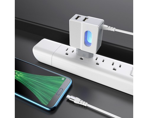 СЗУ Hoco C75 (2USB/2.4A) +microUSB (00000039228_1)