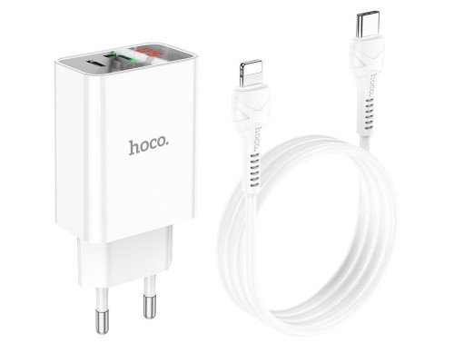 СЗУ HOCO C100A PD20W+QC3.0 + Type-C to Lightning (00000062854_1)